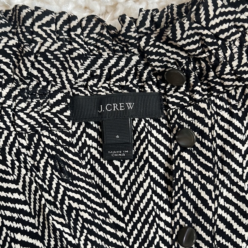 100% Silk J Crew Herringbone Top